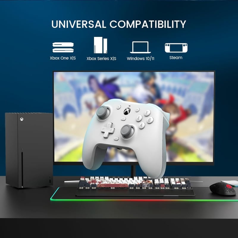 GameSir G7 HE Vezetékes Kontroller Xbox Series X|S, Xbox One és Windows PC-hez, Hall Effect Analóg Karokkal, Hivatalos Licensz, Fehér