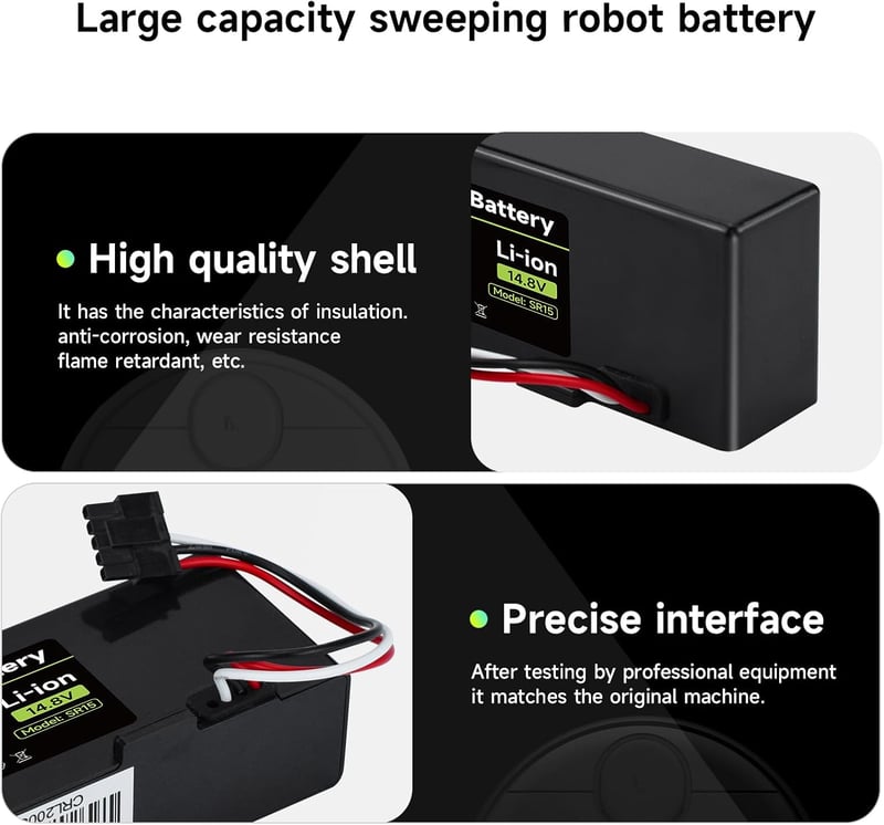 Mspalocell 6200 mAh 14.8V Pótakkumulátor Xiaomi Mop, Mop 2s, Mop Pro Robotporszívóhoz - Lítium-ion Csere Akku STYTJ02YM