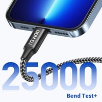 iPhone Lightning Gyorstöltő Kábel 2db Fekete - iPhone/iPad Kompatibilis 5