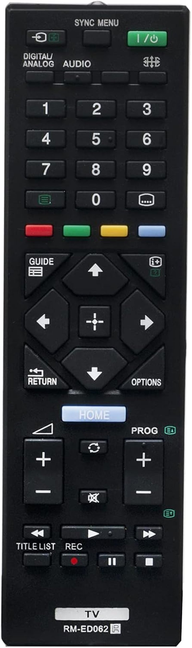 ALLIMITY RM-ED062 Távirányító Sony Bravia TV-hez - Kompatibilis KD-43XE7077, KDL-40R353B és más modellekkel - 10m Hatótávolság - Ergonomikus