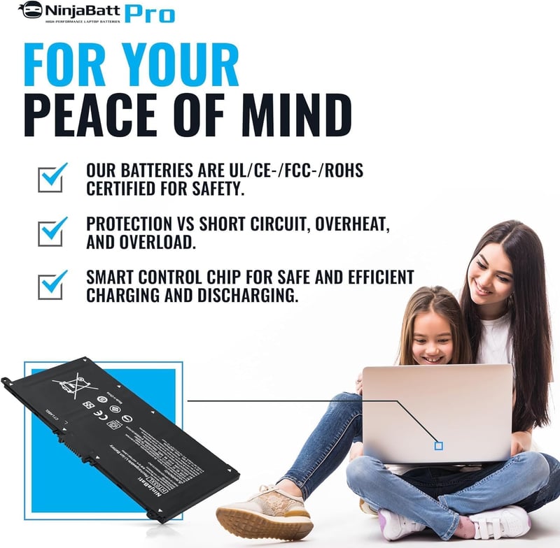 HP Pavilion 15 NinjaBatt Pro HT03XL nagy teljesítményű laptop akkumulátor - 14/15/17 sorozathoz