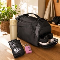 Set za teretanu: sportska torba + XS rukavice sa steznikom + boca 500ml + lokot sa šifrom 1
