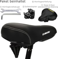 DAWAY C30 Extra Széles Kerékpár Nyereg - Kényelmes Memóriahabos Ülés Férfiaknak és Nőknek, Univerzális MTB, E-bike, Városi és Országúti Keré 11
