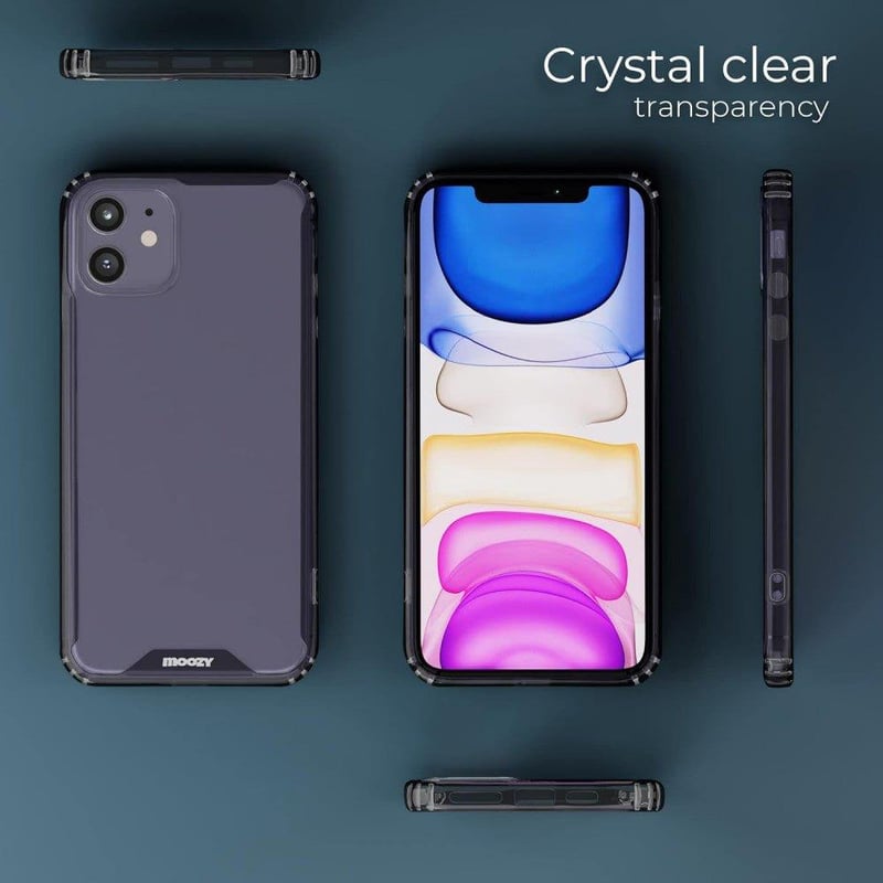 iPhone 11 Ütésálló Védőtok - Átlátszó Hátlap Fekete Kerettel