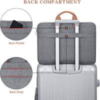 LONMEN 17,3" vízálló laptop táska fogantyúval és vállpánttal, Lenovo/Dell/HP/Acer/MSI/ASUS kompatibilis 5