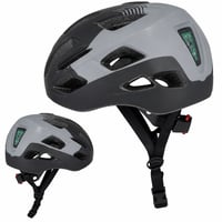 Cască de bicicletă Dunlop cu LED, negru, mărimea L (58-61 cm), cu 3 moduri de iluminare — viziera lipsește, pată mică (stare: vezi a 2-a fotografie) 1
