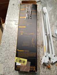 MAONO BA20 Stalak za mikrofon (Boom Arm) bijeli, podesivi metalni stolni nosač za podcast i streaming, s adapterom 3/8"-5/8", maks. nosivost 1 kg, otvorena ambalaža 4