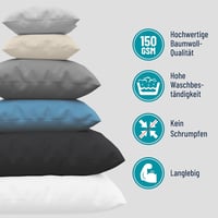 Dreamzie Párnahuzat Szett (2db) - 40x80 cm Bézs Jersey Pamut, 150g/m², Hipoallergén, Tartós, Oeko-Tex Minősített 8