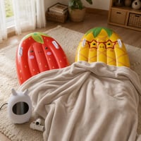 Set dječji ležaj za goste: 1x madrac na napuhavanje + 1x električna pumpa + 1x deka 130×150 cm 1