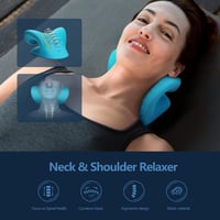 Cozyhealth Nyak és Váll Relaxáló Párna - Nyaki Fájdalomcsillapító Nyújtó Eszköz, Gerincmasszírozó Kiropraktikai Támasz, Kék 4