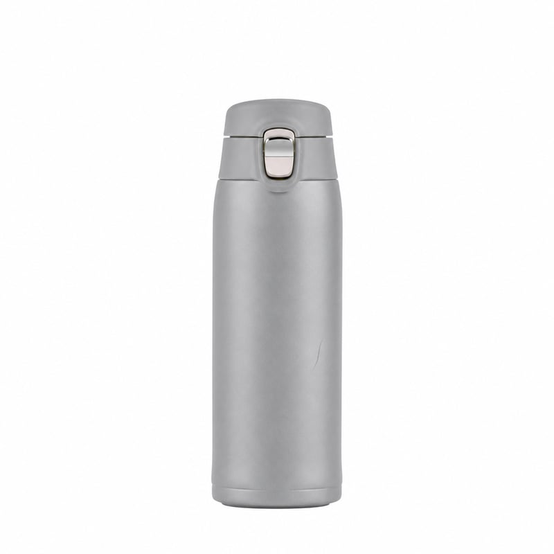 Termoska Emsa Travel Mug Light N21510, 400 ml, sivá, nehrdzavejúca oceľ, 8 h teplý nápoj — mierny škrabanec na boku (stav: pozri 2. obrázok)