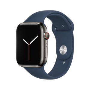 Ceas inteligent Apple Watch Series 7 GPS + Cellular 45mm, oțel inoxidabil grafit — defect, pentru piese: nu pornește (stare: vezi a 2-a imagine)