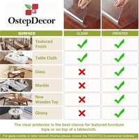 OstepDecor Átlátszó Asztali Védőfólia 2 mm - 100x200 cm Vízálló PVC Asztalterítő, Kristálytiszta Íróasztal Alátét Otthonra és Irodába 7