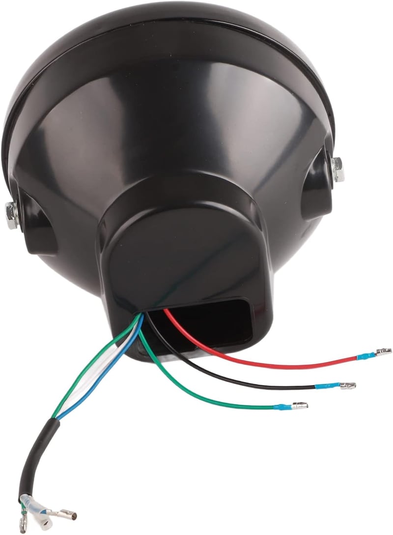 Univerzális 7" sárga LED motorkerékpár fényszóró fekete tartóval, 12V
