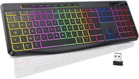 TECURS Vezeték Nélküli Gamer Billentyűzet - Csendes, RGB, Vízálló, Xbox Kompatibilis 1