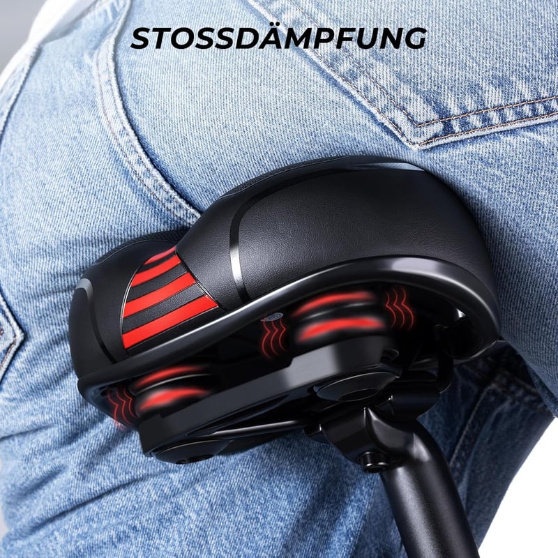 YOUNGDO ergonomikus gél kerékpár nyereg, lélegző férfi női bicikli nyereg - red