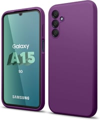 Samsung Galaxy A15 4G/5G Prémium Szilikon Tok - Lila, Ütésálló AUKASE Védőtok 7