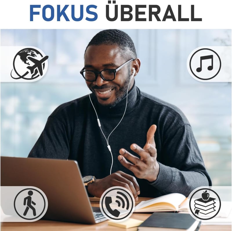 LUDOS Ferox Vezetékes Fülhallgató Mikrofonnal - 3,5 mm Jack, Mély Basszus, iPhone/Samsung/Huawei Kompatibilis Fehér Füldugó