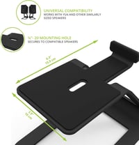 Kanto SE4 Emelt Asztali Hangsugárzó Állvány Közepes Méretű Hangfalakhoz | Univerzális Kompatibilitás | 4,1 kg Teherbírás | Pár | Fekete 4