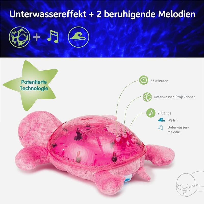 Rózsaszín Zenélő Teknős Éjjeli Fénnyel - Újracsomagolt