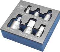 CCLIFE 6 részes Dugókulcs Adapter Készlet - 1/4", 3/8", 1/2", 3/4" Méretekben, Króm-Vanádium Acélból, Szerelőknek és Barkácsolóknak 6