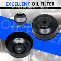 CCLIFE Olajszűrő Kulcs 75-77 mm, 3/8 Colos Meghajtással, 15 Pontos, VW, Audi, Mercedes, Opel Kompatibilis, Króm-Vanádium Acél - 100 Mm, 15-point, Isuzu, Mitsubishi 4