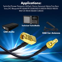 Eightwood DAB+ Antenna Adapter - SMA-SMB Átalakító Kábel RG174 50cm - Blaupunkt, TechniSat, Pioneer, Sony, Alpine Autórádióhoz 5