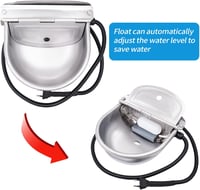 Automata fűtésű rozsdamentes acél itatótál úszószeleppel - 220V, 80W - Háziállatok, lovak, kutyák részére 7
