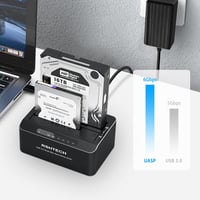 RSHTECH USB 3.0 Alumínium HDD/SSD Dokkoló - 2 Férőhelyes, Klónozó, 2x16TB 5