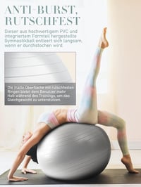 PhysKcal Fenyőzöld Fitness Labda Szett - 55 cm Tornalabda és 23 cm Pilates Labda, Csúszásgátló Ülőlabda Otthoni Edzéshez, Irodába és Jógához 3