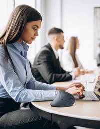 TECKNET Ergonomikus Vezeték Nélküli Függőleges Egér, 4800 DPI, 6 Gombos, Kényelmes Csuklótámasz, PC/Laptop/Mac Kompatibilis, Szürke 7