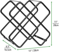 mDesign fekete fém bortartó állvány 3 szintes, 5 palackos 6