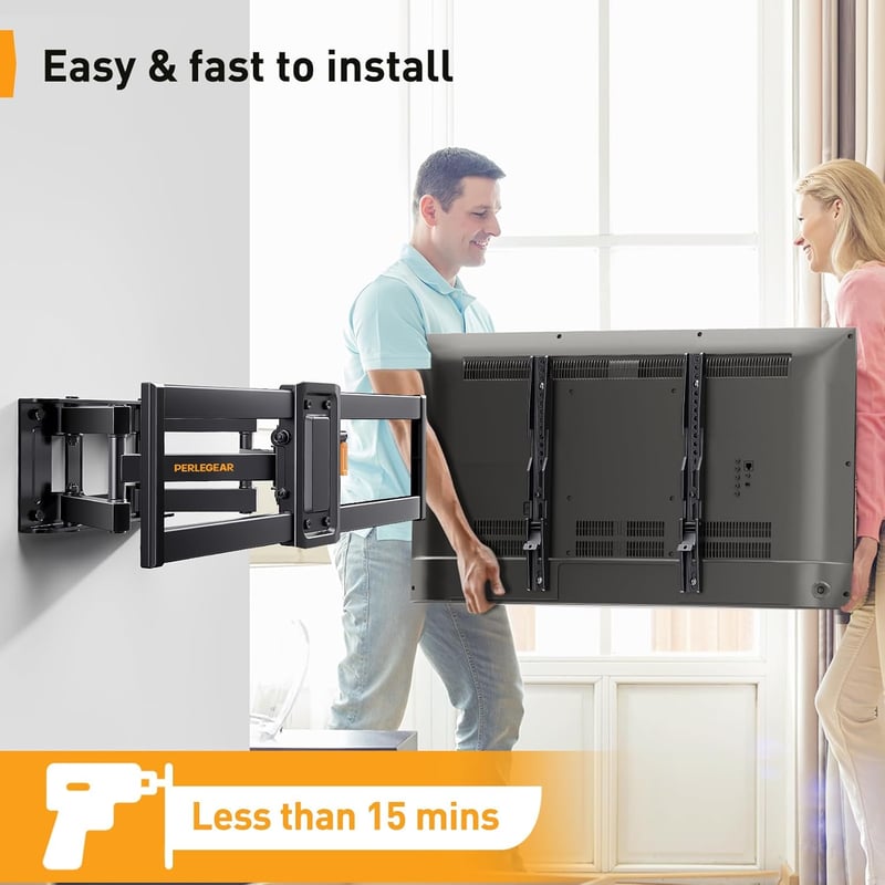 Perlegear TV tartó 37-70" LED LCD Plasma görbült lapos TV-hez 60kg VESA 400x400