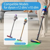 SpeHiate LED Padlófej Dyson V12 Detect Slim és V10 Digital Slim Porszívókhoz - Cserélhető Puha Görgős Kefe Kemény Padlóhoz, Láthatatlan Por  2