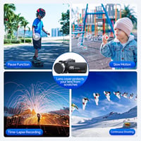 CAMWORLD 4K Videókamera 42MP Felbontással - Vloggoláshoz, YouTube-hoz, 18X Digitális Zoom, 3" Forgatható Kijelző, 2 Akkumulátor, 32GB Kártya 6
