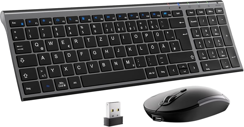 iClever Bluetooth Billentyűzet - Összehajtható, Vezeték Nélküli, Hordozható Klaviatúra Okostelefonhoz, Tablethez, Laptophoz
