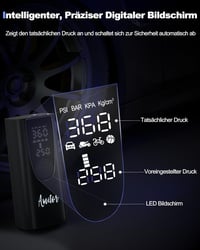 Volohas 150PSI akkus kompresszor LED-del, e-rollerhez, biciklihez 4