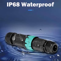 CTRICALVER IP68 Vízálló Kábel Csatlakozó, 5-Tűs Dugó/Aljzat, 9-14 mm Átmérőjű Kábelekhez, Kültéri Világításhoz, LED Lámpákhoz 6