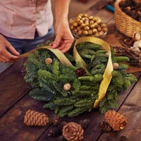 Sötétzöld Drótkoszorú Alap 6 db - Coserori Ünnepi Dekoráció Készítéshez 7