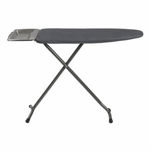 Žehliaca doska Brabantia typu B pre parný generátor, 124x38 cm, Denim Black, extra veľká kovová odkladacia plocha – jedna noha je ohnutá (Outlet)