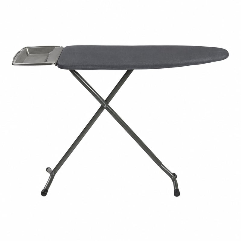 Žehliaca doska Brabantia typu B pre parný generátor, 124x38 cm, Denim Black, extra veľká kovová odkladacia plocha – jedna noha je ohnutá (Outlet)