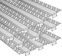Bestto LED Gipszkarton Profil, 10x1m Alumínium Csatorna LED Szalagokhoz, Diffúzor Burkolattal, Falra és Mennyezetre, Hűtőbordás Védőprofil 1