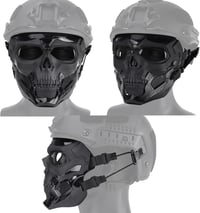 WISEONUS Airsoft Taktikai Koponya Maszk - Teljes Arc Védelem Paintball, Vadászat, CS Játék, Halloween és Cosplay Eseményekhez - Fekete TPU 6