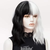 TANTAKO Női Félhosszú Bob Paróka Fekete-Fehér Színben - Hőálló Műhaj Jelmezhez, Farsanghoz, Halloween Partikhoz

AI: I've created a Hungaria 3