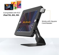 Beelta BSC401T Tablet Állvány iPad 10.2" (7-8-9 Gen) Kompatibilis - Forgatható, Zárható Fém Asztali Tartó POS Rendszerekhez, Fekete 8