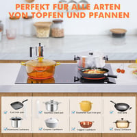 Karinear 60 cm-es üvegkerámia főzőlap 4 égővel, 6000 W, gyermekzár és időzítő 14