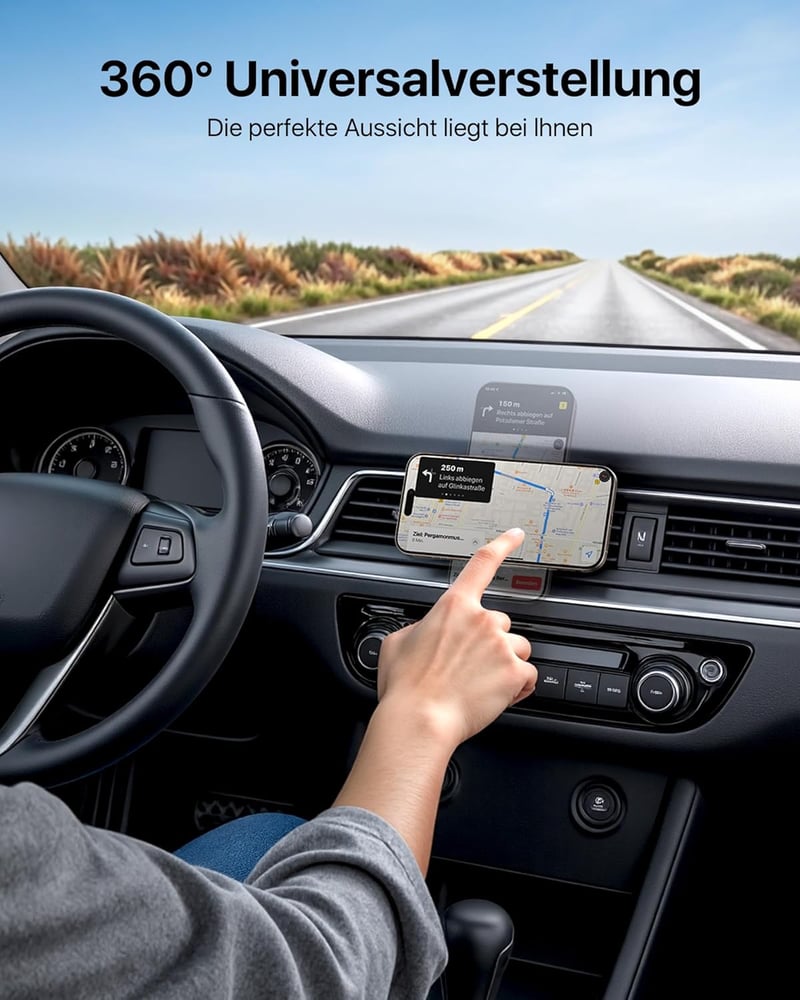 andobil Mágneses Autós Telefontartó Szellőzőrácsra MagSafe Kompatibilis - Erős N55 Mágnesekkel, Stabil Rögzítés iPhone 16/15/14/13/12 Készül
