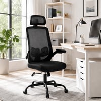 DUMOS Ergonomska uredska stolica s podesivim naslonom za glavu — neispravna, za dijelove: slomljena točka pričvršćivanja naslona (stanje: vidi 2. sliku) 1