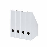 Dosar cu șină LANDRÉ A4, carton stabil, lățime 7 cm, alb, set de 4 bucăți (stoc incomplet) 2