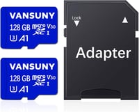 Vansuny 128GB Micro SD kártya 2db, 95MB/s, 4K UHD, adapter 1